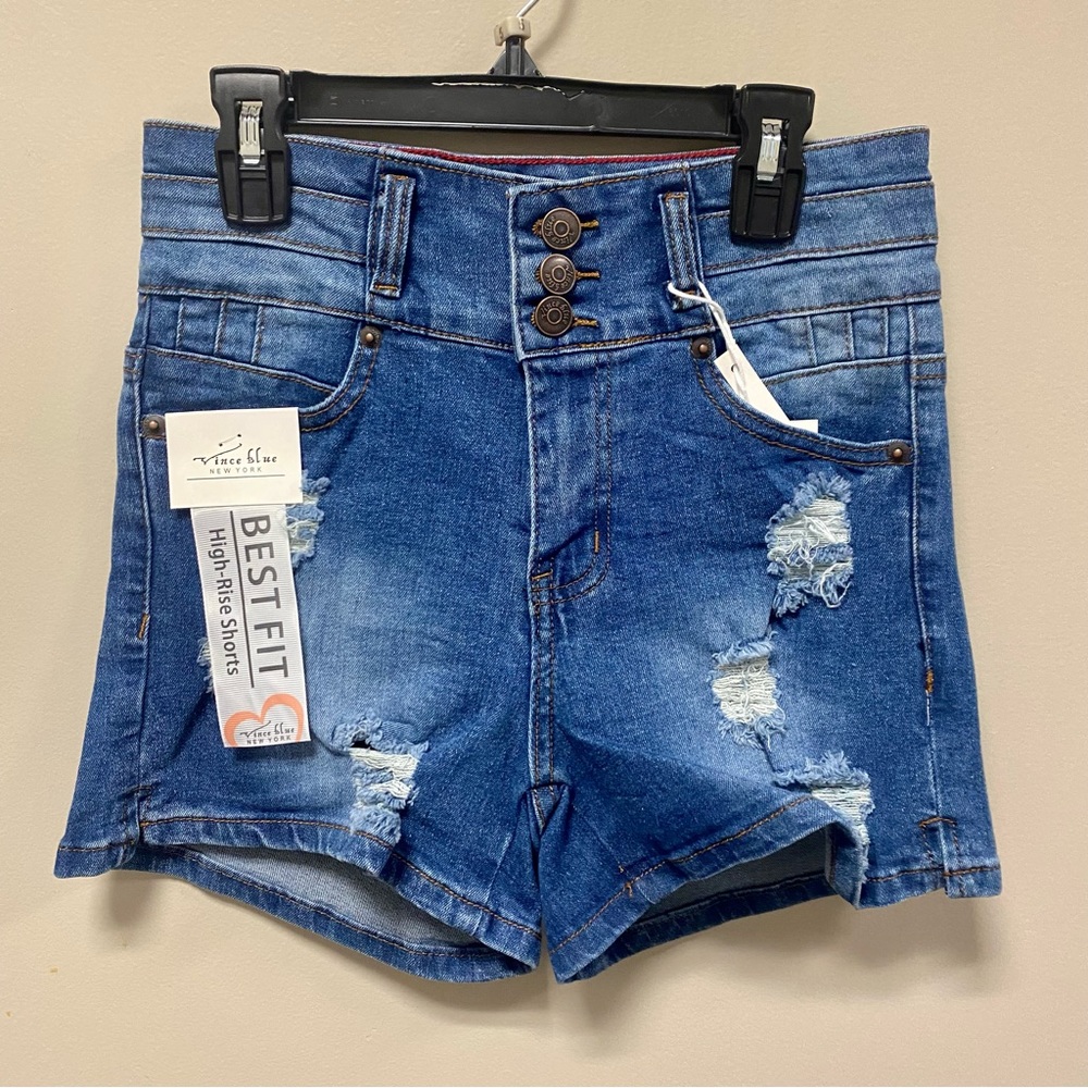 Vince Blue Sz 5 Best Fit High Rise Denim Shorts 🩳 NWT